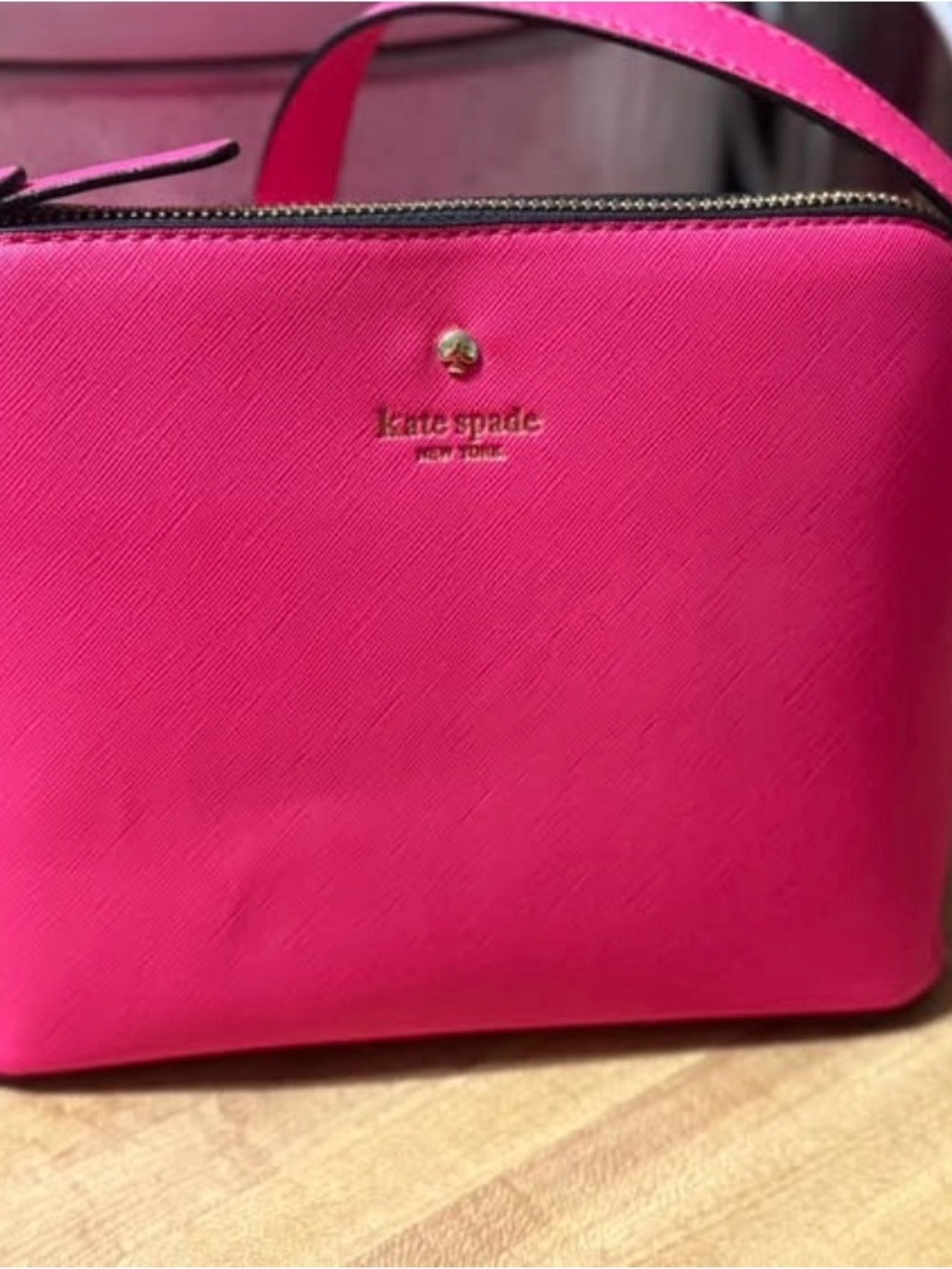 kate spade Bright Pink Saffiano Crossbody Bag